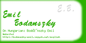 emil bodanszky business card